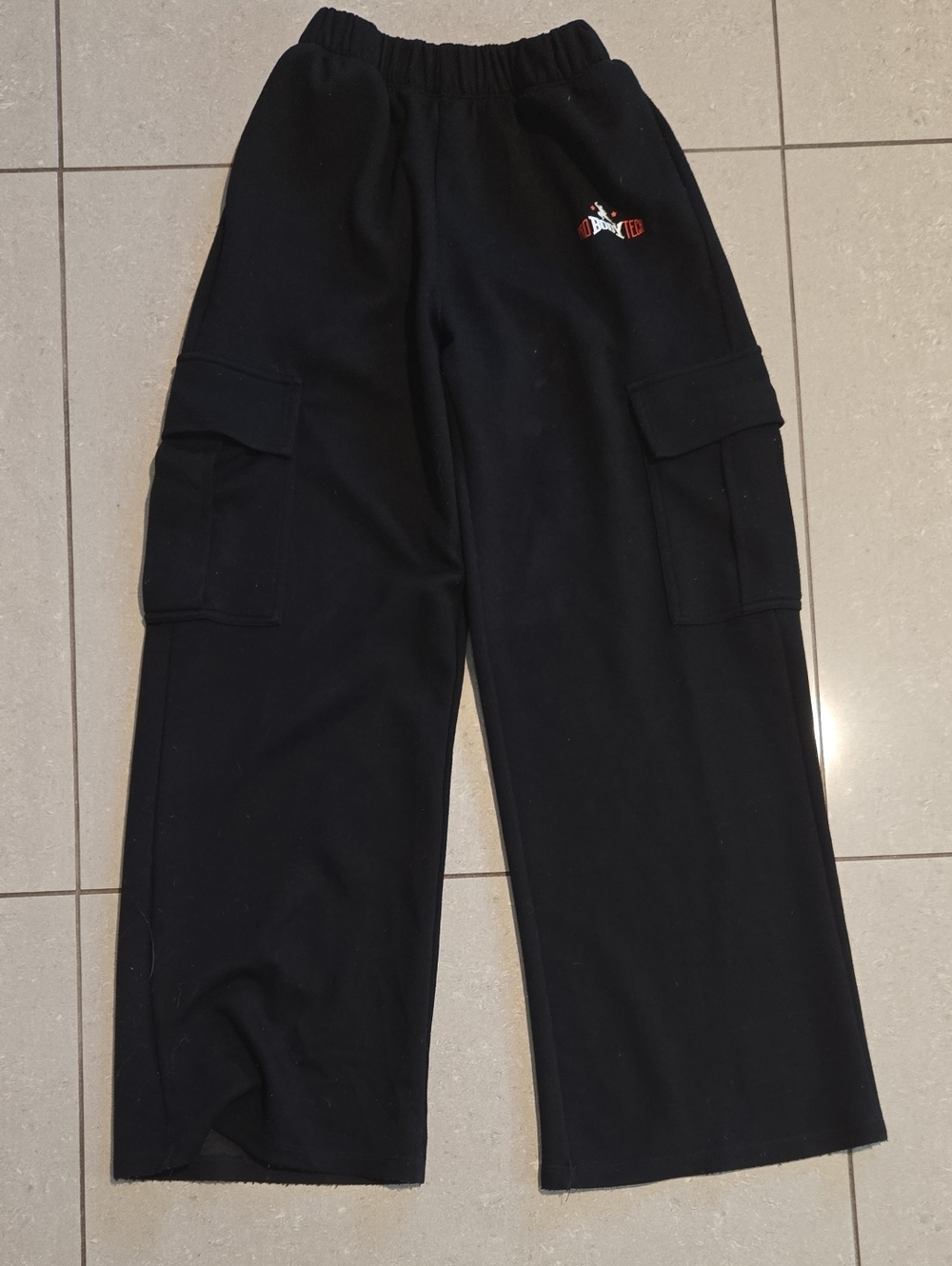 Womans Black Cargo Sweatpants - Unbranded